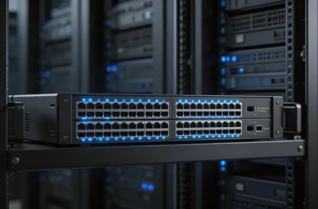 Tripp Lite enterprise managed switch in data center rack